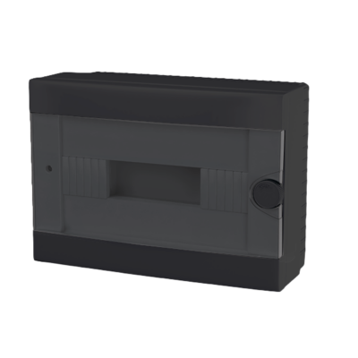 PLASTIC BOX FOR SURFACE MNT. 12 WAY, BLACK