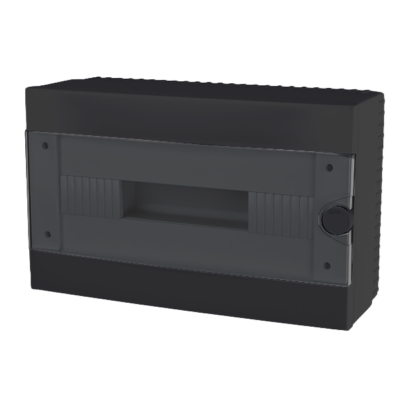 PLASTIC BOX FOR SURFACE MNT. 16 WAY (1X16), BLACK
