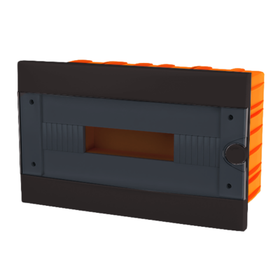 PLASTIC BOX FOR FLUSH MNT. 16 WAY (1X16), BLACK