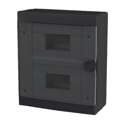 PLASTIC BOX FOR SURFACE MNT. 16 WAY (2X8), BLACK