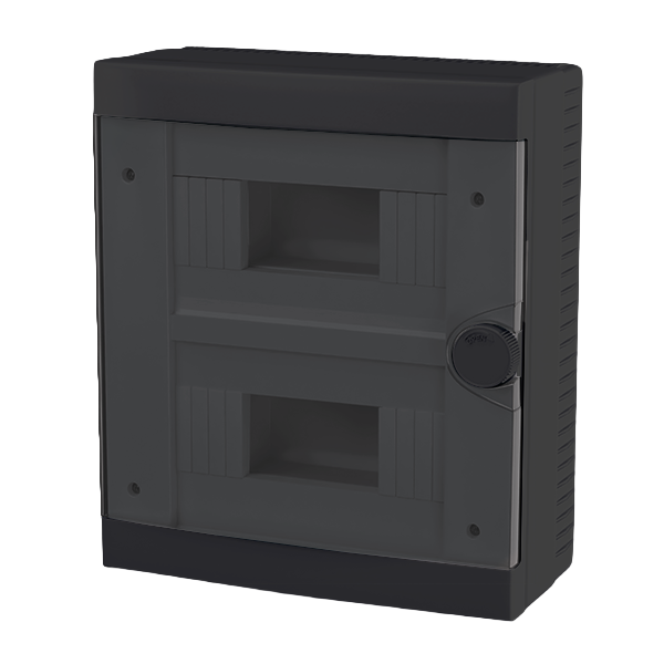 60175BL PLASTIC BOX FOR SURFACE MNT. 16 WAY (2X8), BLACK - Image 1