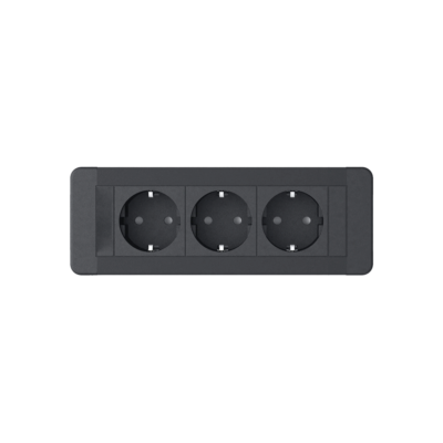 SLIM FRAME 3xSHUKO SOCKET, BLACK